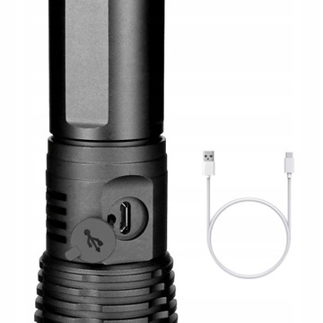 XHP90 ТАКТИЧЕСКИЙ МОЩНЫЙ СВЕТОДИОДНЫЙ ЗУМ USB-ФОНАРИК