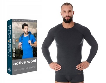 Koszulka termoaktywna Brubeck Active Wool męska XL