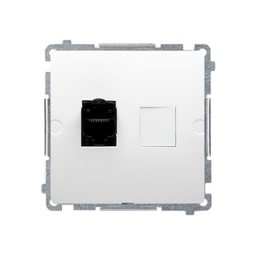 Basic Gniazdo RJ45 pojedyncze białe BM61.01/11