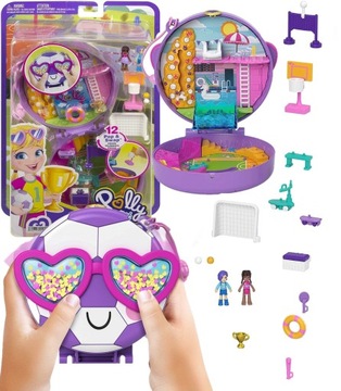 Minilalki POLLY POCKET kompaktowy zestaw PIŁKARSKA PRZYGODA Lalka hcg14