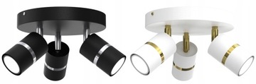 PLAFON KOŁO OPRAWA SPOT TUBA EYE METAL 3xGU10 PL