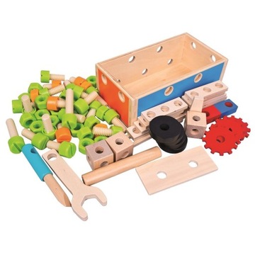 Отличный набор DIY Деревянный Чемодан Woody Tools для детей