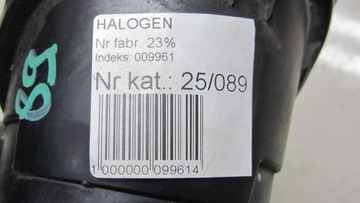 VOLVO XC60 HALOGEN PRAVÝ PŘEDNÍ 08-13 89