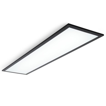 LAMPA SUFITOWA - PANEL LED 22W - BARWA NEUTRALNA - CZARNA - SALON - KUCHNIA