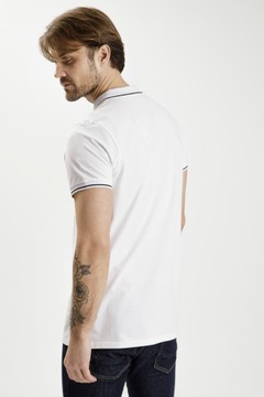Koszulka POLO męska biała CROSS JEANS tshirt XL