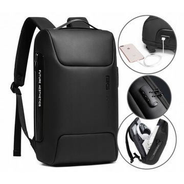 PLECAK miejski BANGE na LAPTOPA 15,6 USB Modny