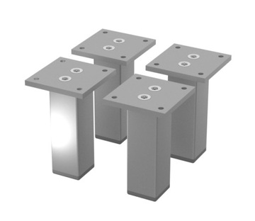 4 x ALUMINIOWA NÓŻKA STOPKA MEBLOWA H 100 MM ALU