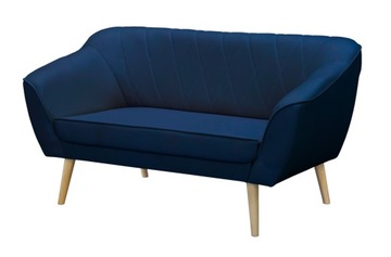 Sofa skandynawska 2 osobowa kanapa drewniane nóżki