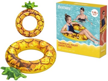 НАДУВАННОЕ КОЛЕСО Кольцо для плавания Bestway 116 см ананас