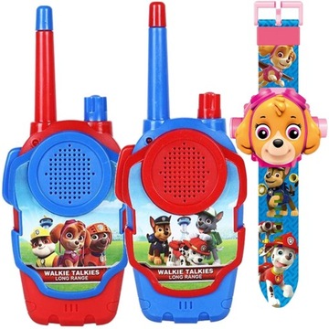 PSI PATROL ZESTAW DO ZABAWY ZEGAREK WALKIE TALKIE DLA DZIECI