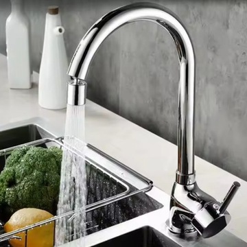 BATERIA KUCHENNA ZLEWOZMYWAKOWA WYSOKA OBROTOWA KRAN RUCHOMY PERLATOR