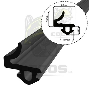 Uszczelka do okien PVC S-835x VEKA CZARNA 1m