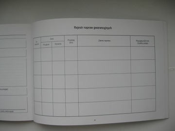 KIA książka serwisowa PL 2010/2011 rok oryginalna