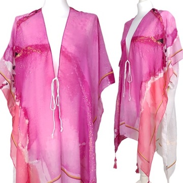 PIĘKNE PAREO CHUSTA PLAŻOWA modne FRĘDZLE narzutka na strój tunika - KOLORY