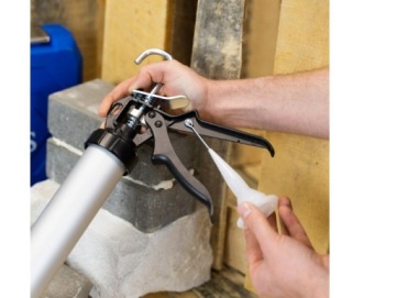 Пистолет BAUHUS для густых масс, картриджи для колбас, 300/600 мл, серый