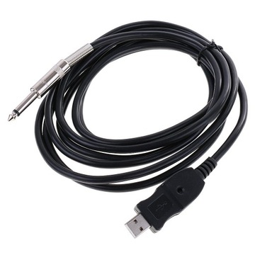 Гитарный интерфейс Адаптер JACK 6,3 мм — USB 2.0 Длина кабеля 3