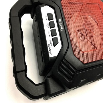 Портативный мультимедийный проигрыватель большой громкости, 10 Вт, красный и черный