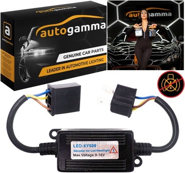 Dekoder Filtr Rezystor LED Canbus H13 Eliminuje Błąd Spalonej Żarówki