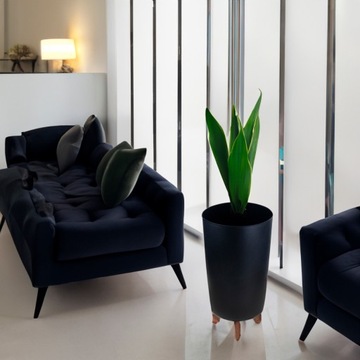 Высокий горшок Gracia на антрацитовых ногах Dgtl240