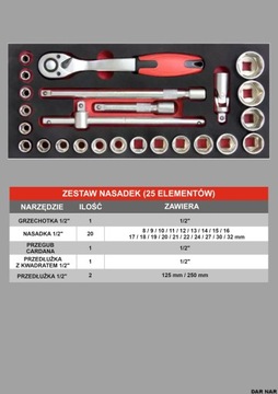 Инструментальная тележка с 7 ящиками CatcherTool + 278 предметов