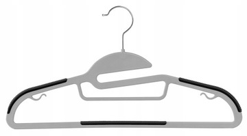 Гибкая вешалка, набор из 10 шт., серо-черный