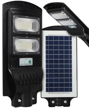 Lampa solarna uliczna LED mocna z czujnik ruchu zmierzchu latarnia 100W CW