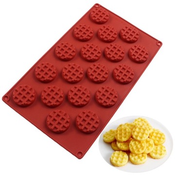 Forma Silikonowa Mini Gofry Ciasteczka Naleśniczki