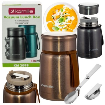ТЕРМОКОНТЕЙНЕР ДЛЯ УЖИН-СУПА 530мл для поездки на работу KAMILLE