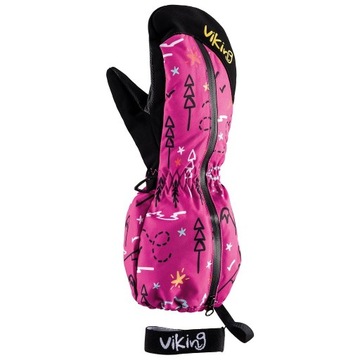Rękawice VIKING Snoppy Kids Różowe r. 4