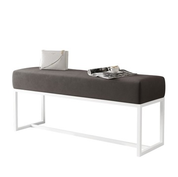 Ławka tapicerowana loft CANDY biały stelaż 80 cm
