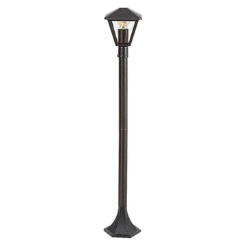 Czarny słupek oświetleniowy lampa zewnętrzna
