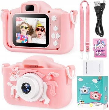 CYFROWY APARAT DLA DZIECI APARAT JEDNOROŻEC, DZIECIĘCY APARAT FOTOGRAFICZNY