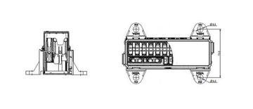 КОРОБКА ГНЕЗДА КОРПУС ПРЕДОХРАНИТЕЛЯ UNI 16 ПОЛЮСОВ