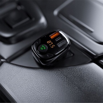 FM-ПЕРЕДАТЧИК С ЗАРЯДНЫМ УСТРОЙСТВОМ QC4.0 PD USB-C ROCK B301