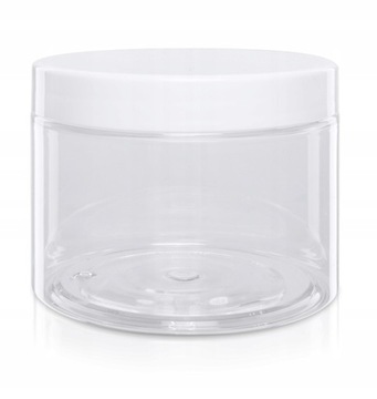 Słoik plastikowy PET 500ml z białą nakrętką PP