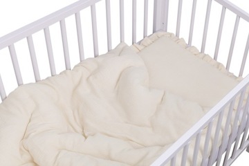 POŚCIEL MUŚLINOWA Z FALBANKĄ 120X90 Z WYPEŁNIENIEM