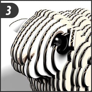 3D ПАЗЛ ОВЕЦ Эко Пространственный ПАЗЛ Eugy