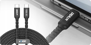 Kostka ŁADOWARKA Sieciowa do TELEFONU 2xUSB-C PD 18W+ Kabel 2 x Typ C 50 cm