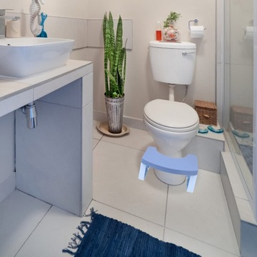 STOŁEK ŁAZIENKOWY STOŁEK Z PODNÓŻKIEM STOŁEK TOALETOWY