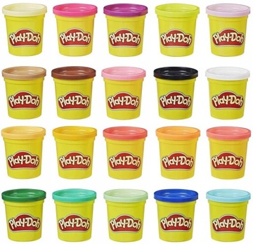 PLAY DOH CIASTOLINA ZESTAW 20 TUB PREZENT WALIZKA