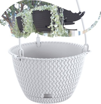 Doniczka wisząca SPLOFY śr. 27CM BIAŁA