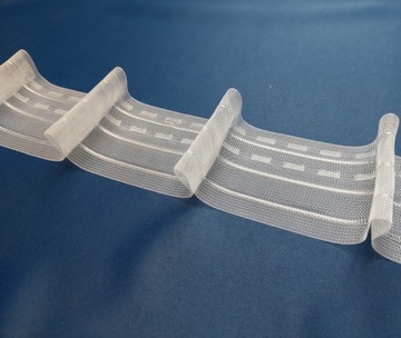 Лента-струна для штор и портьер шириной 7,5 см, 1:1,5.