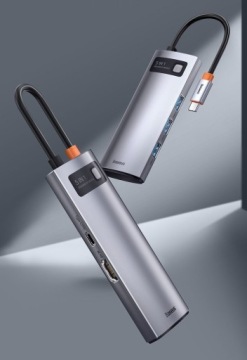 Адаптер BASEUS HUB 5 в 1 Type C — адаптер HDMI 3xUSB 3.0 USB-C PD
