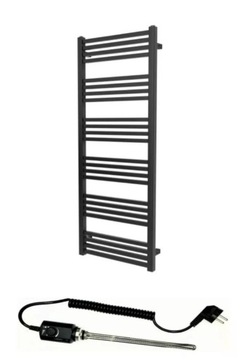 ELEKTRYCZNY GRZEJNIK ŁAZIENKOWY 128X45 CZARNY 518W