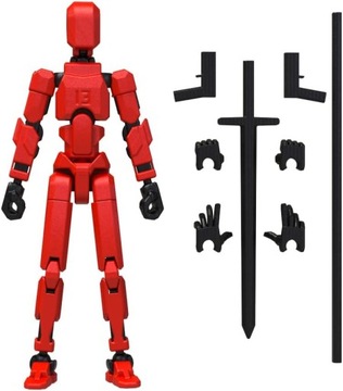 Wieloprzegubowy ruchomy robot Drukowany manekin 3D Toyslucky 13 DummyAction