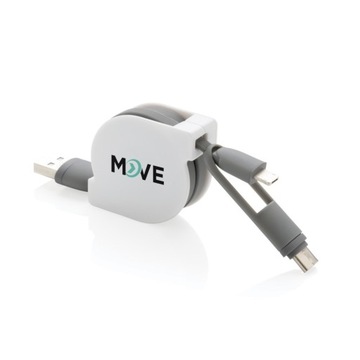 Zwijany kabel do ładowania 3w1 10szt.