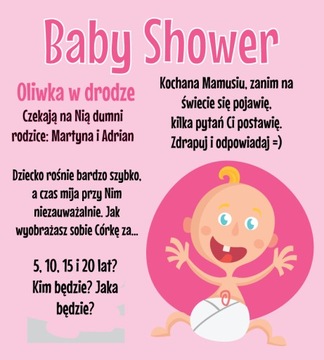 ЗАБАВНЫЕ ЦАРАПАНКИ для детского душа для мамы ДЕВОЧКИ