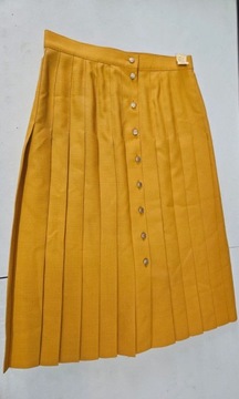 Michael spódnica midi plisowana musztardowa retro vintage 40