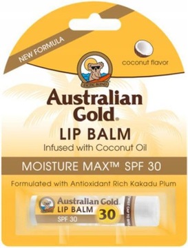 AUSTRALIAN GOLD COCONUT LIP BALM SPF 30 POMADKA