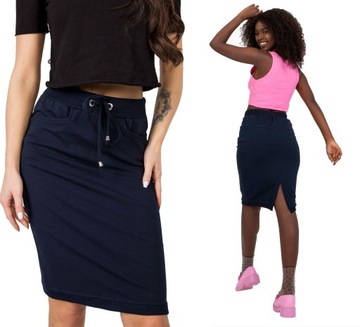 Юбка-свитшот миди POCKETS F479 коричневый 36 S